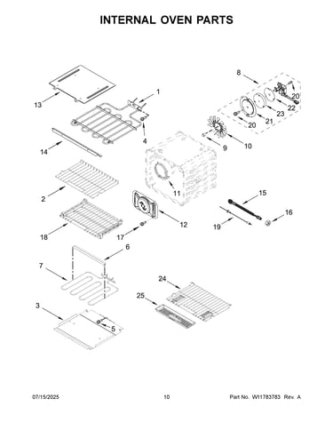 Internal oven parts