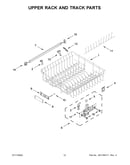 Upper rack and track parts