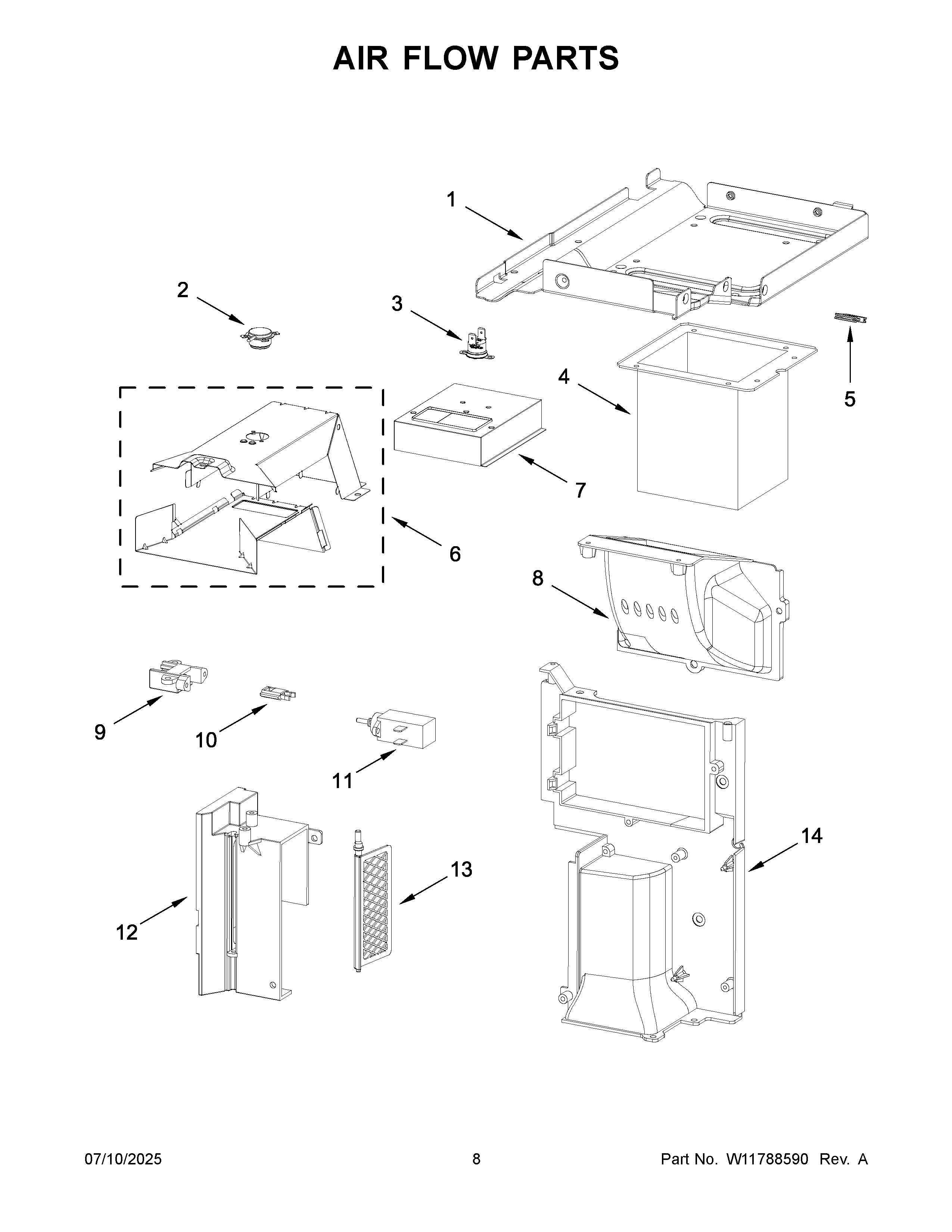 Air flow parts