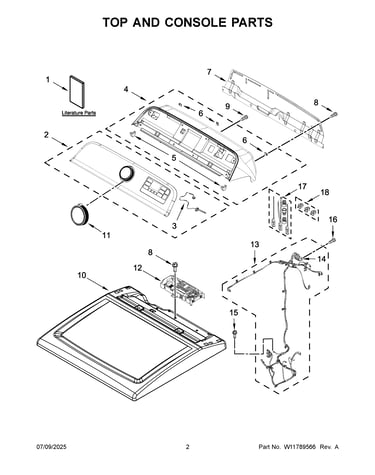 Top and console parts