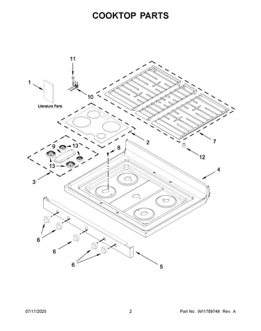 Cooktop parts