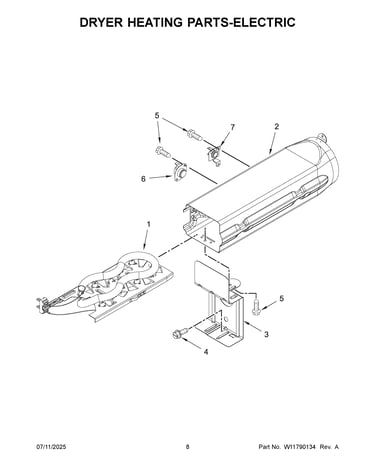 Dryer heating parts-electric