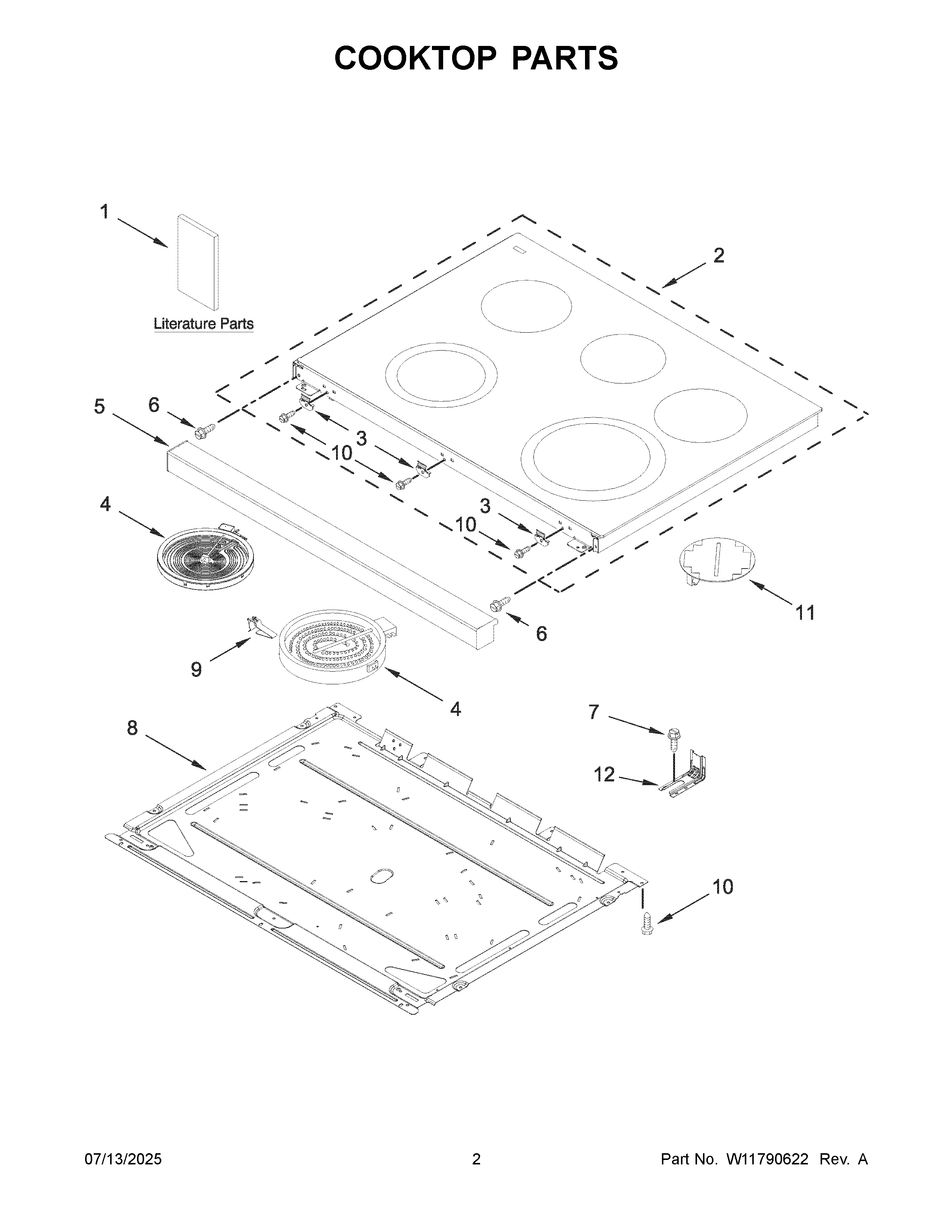 Cooktop parts
