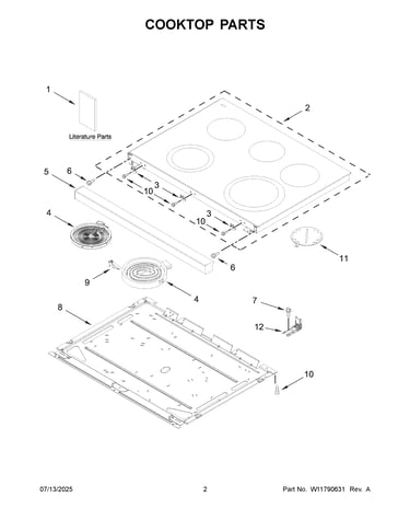 Cooktop parts