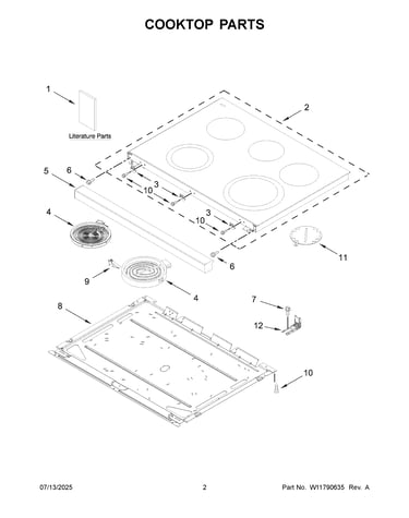 Cooktop parts