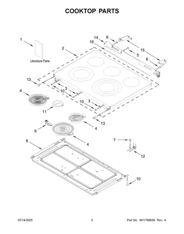 Cooktop parts