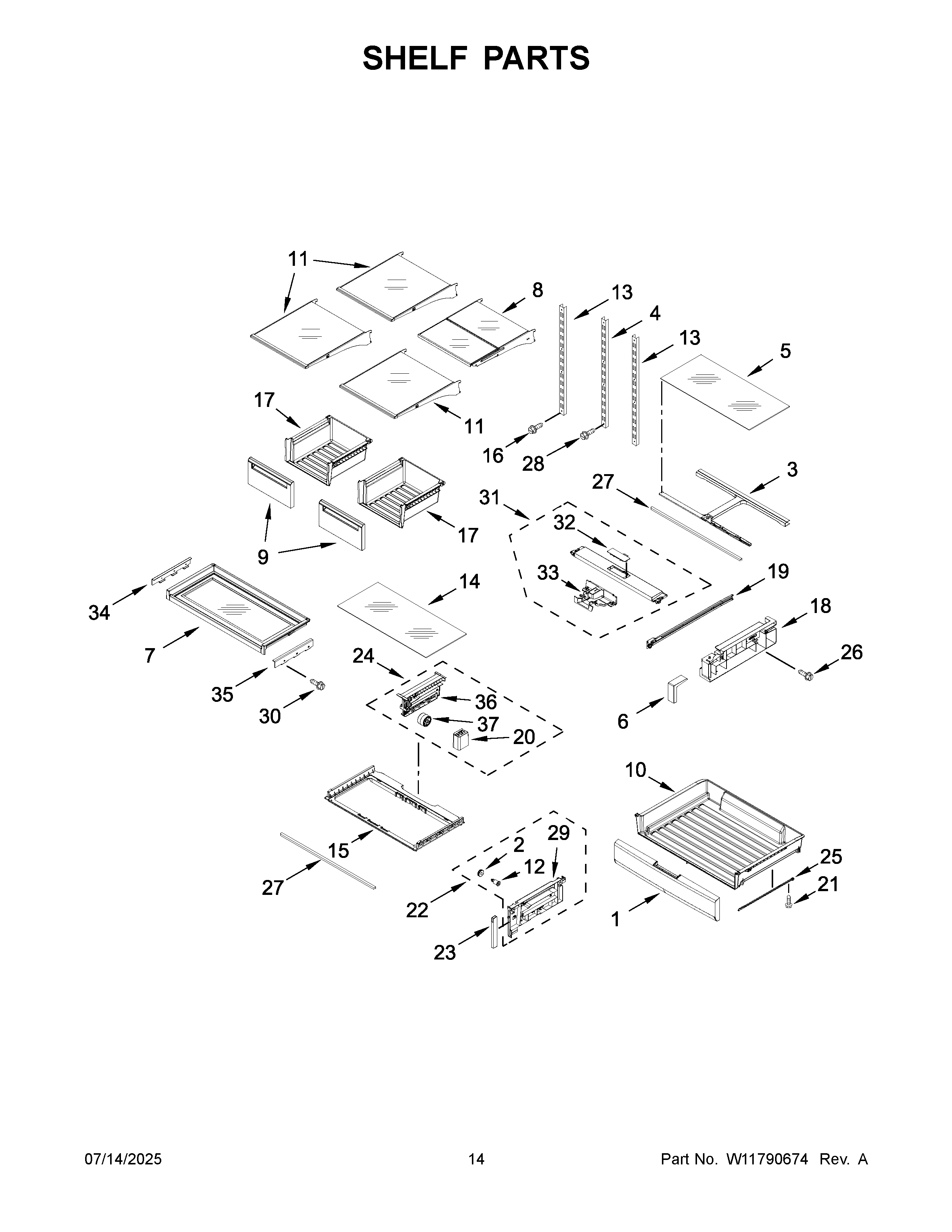 Shelf parts