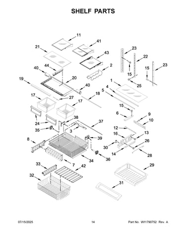 Shelf parts