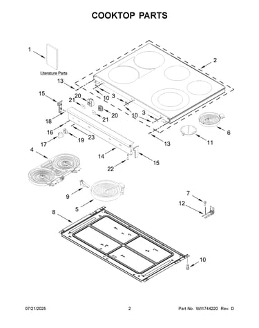 Cooktop parts