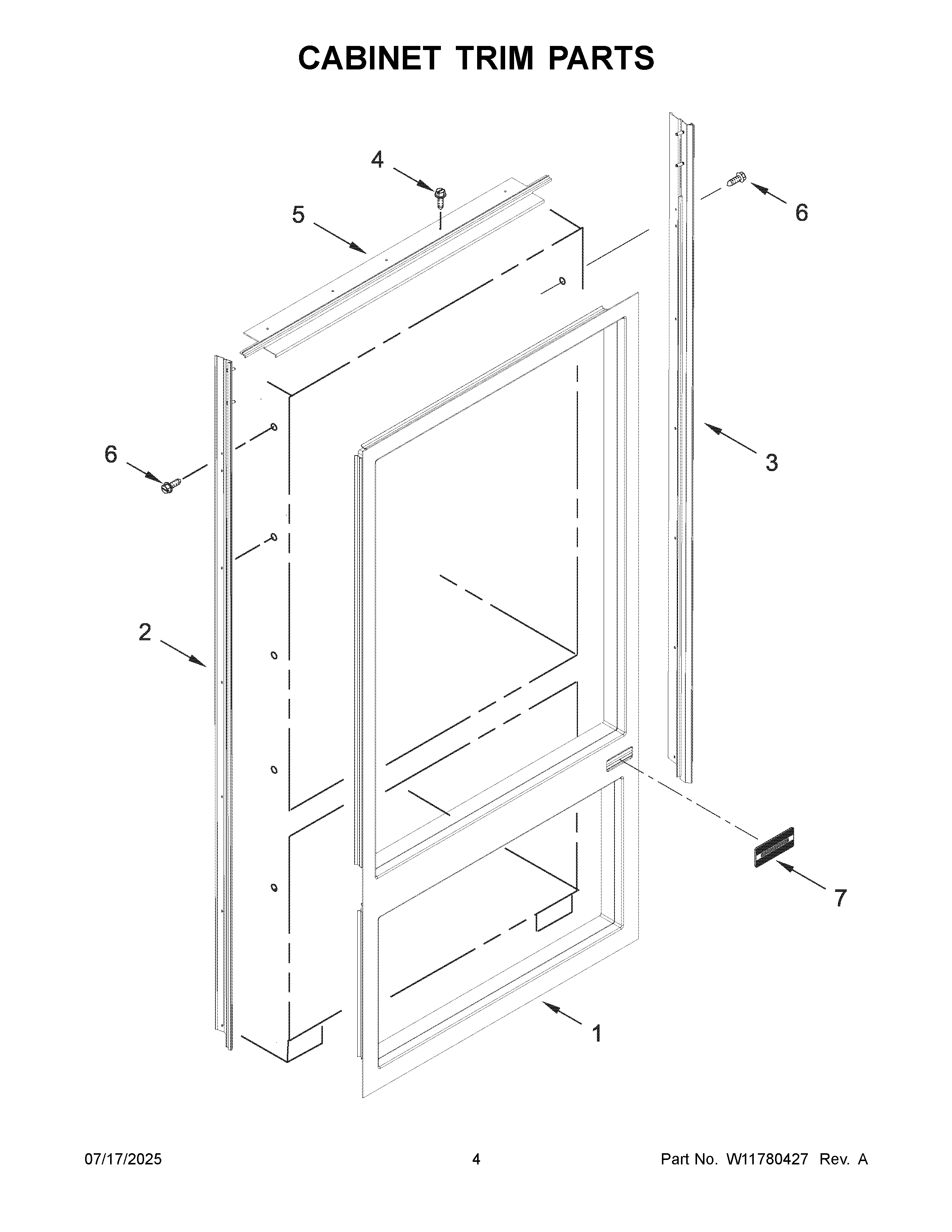 Cabinet trim parts