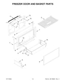 Freezer door and basket parts