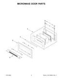 Microwave door parts