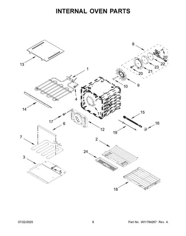 Internal oven parts