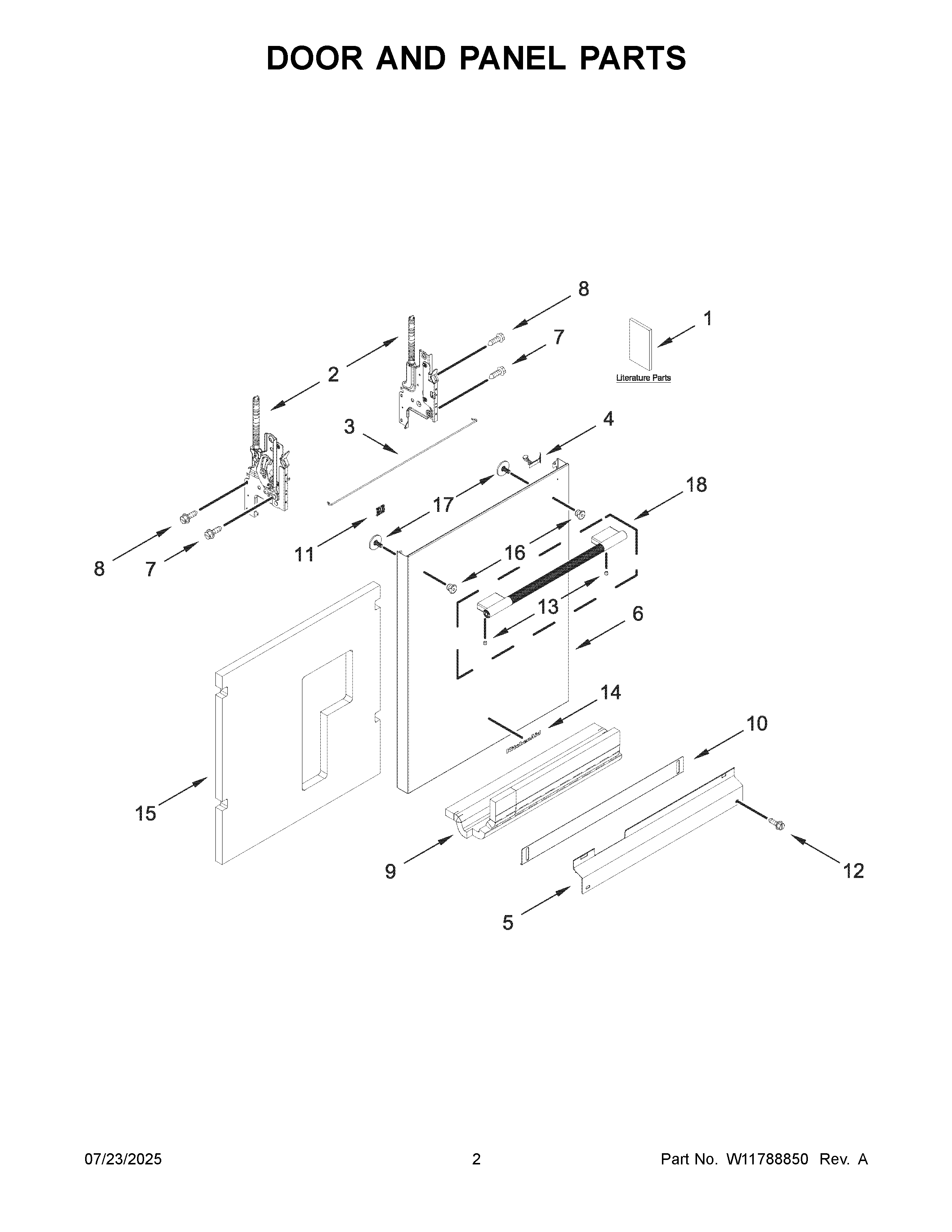 Door and panel parts
