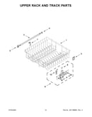 Upper rack and track parts