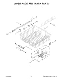 Upper rack and track parts