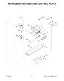Refrigerator liner and control parts
