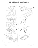 Refrigerator shelf parts