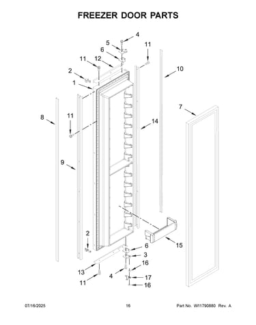 Freezer door parts