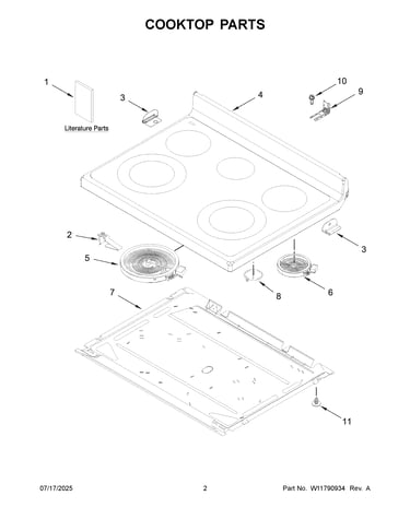 Cooktop parts