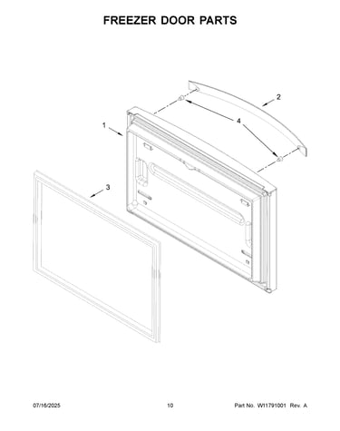 Freezer door parts