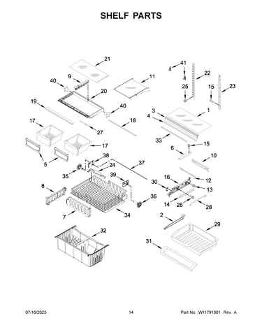 Shelf parts