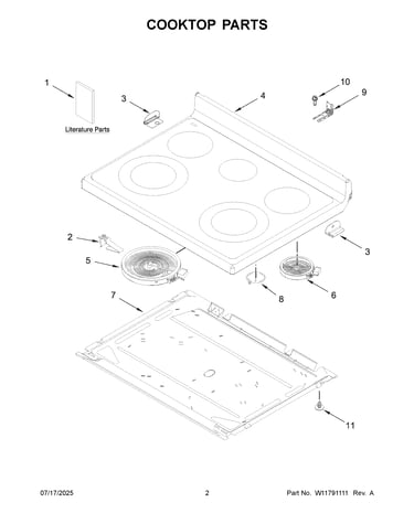 Cooktop parts