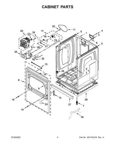 Cabinet parts
