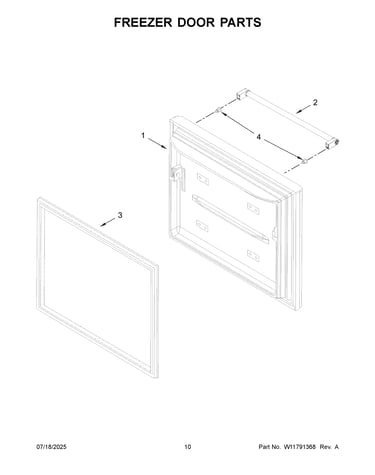 Freezer door parts