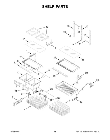 Shelf parts