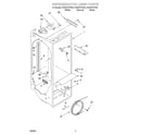 Whirlpool OEMED25RFXFW03 refrigerator liner diagram