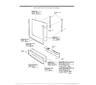 Frigidaire 1046 dishwasher frame and side panels diagram