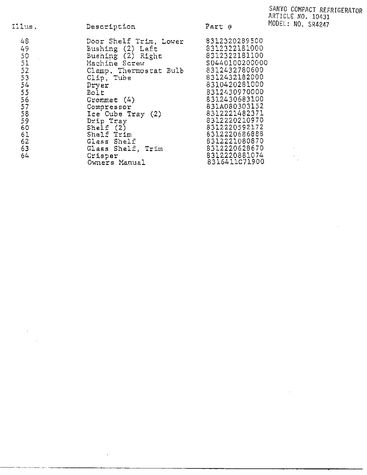 Sanyo compact refrigerator page 4
