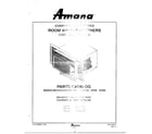 Amana 10C2MY room air conditioners/front cover diagram