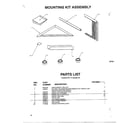 Amana P1200801R mounting kit diagram