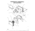 Amana P1177814R evaporator/condenser/ air flow parts diagram