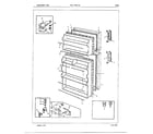 Admiral 18060-0A refrigerator doors assembly diagram