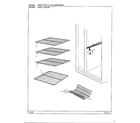 Admiral 19100-0A shelves and accessories diagram