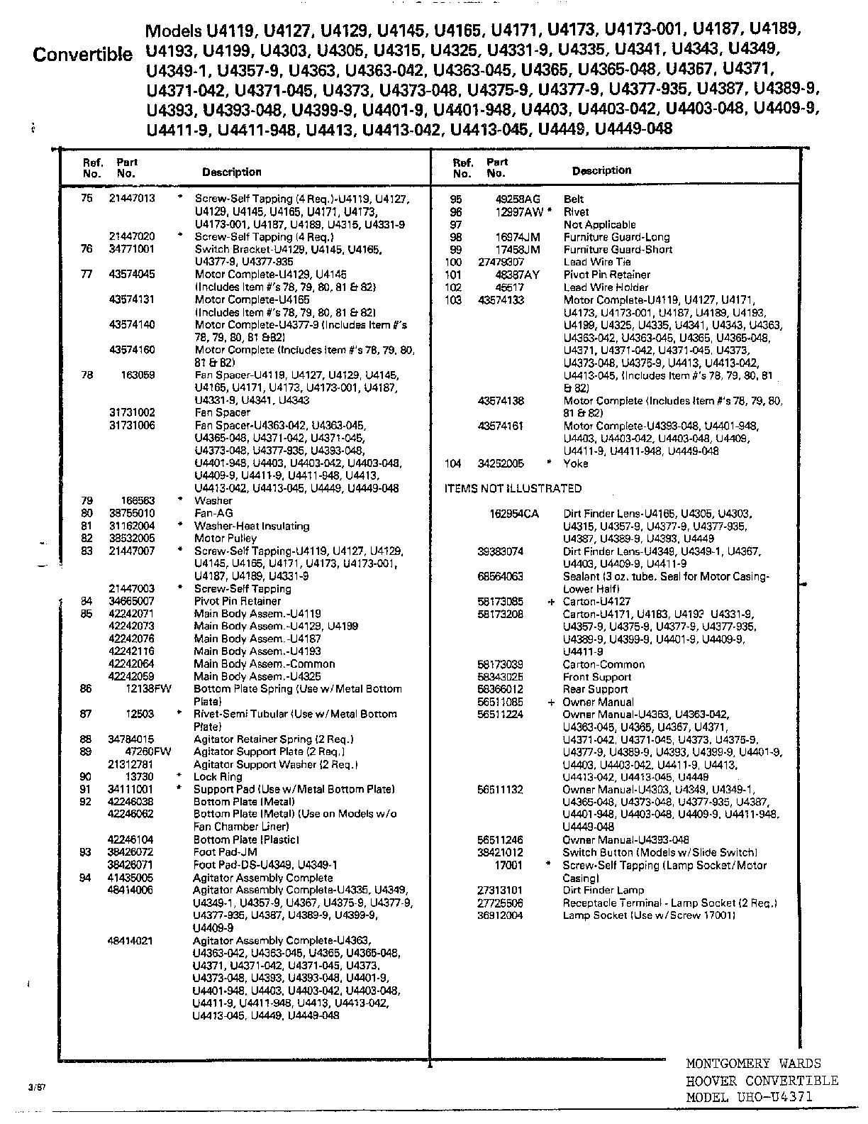 HOOVER CONVERTIBLE VACUUM ASSEMBLY Page 2