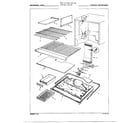Admiral 19574A freezer compartment assembly diagram