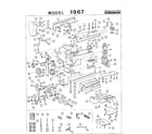 Happy America 1967 complete sewing machine assembly diagram