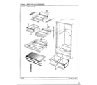 Admiral 19814-0A shelves and accessories diagram