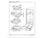 Admiral 19824-0C shelves and accessories diagram
