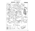 Happy America 2077 complete sewing machine assembly diagram