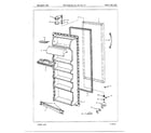 Admiral 21962A fresh food door assembly diagram