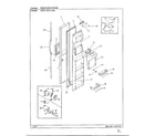 Admiral HMG-22912-0B freezer door diagram