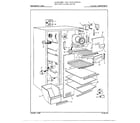 Admiral 22972A freezer compartment assembly diagram