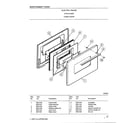 Frigidaire 4129B electric range/oven door diagram