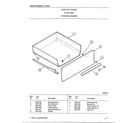 Frigidaire 4129B electric range/storage drawer diagram
