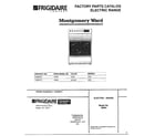 Frigidaire 486540D electric range cover page diagram